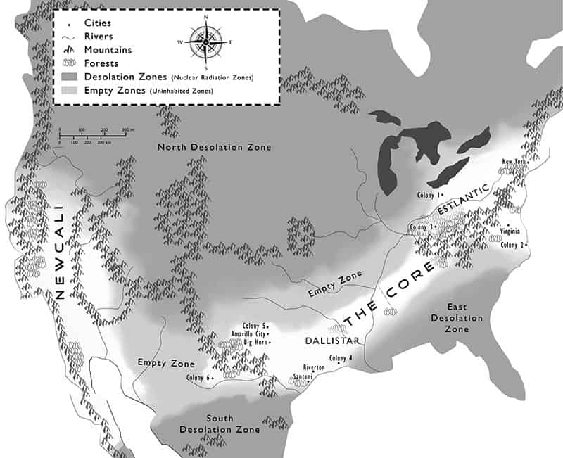 Colony Six Series Map by Teyla Branton